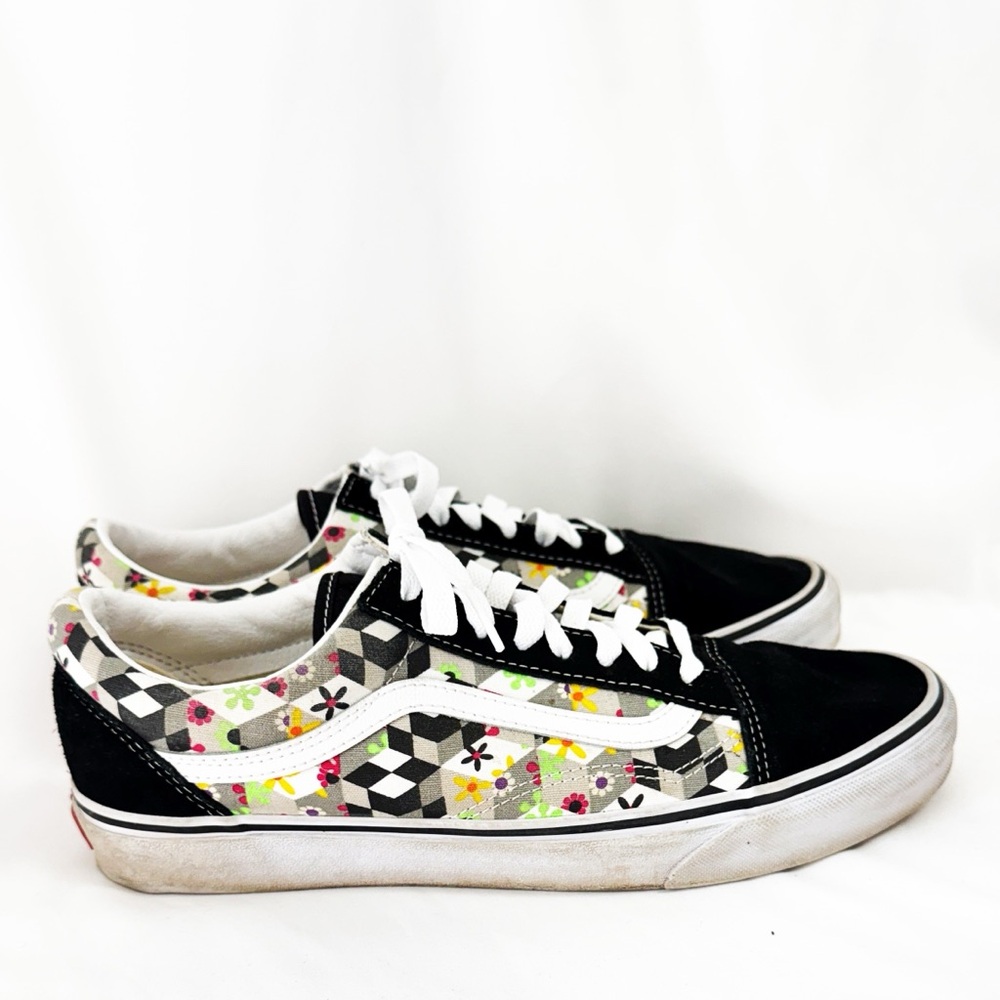 VANS Old Skool Checkered Cubed Sneakers Lace Up Size Mens 10 - Picture 2 of 9